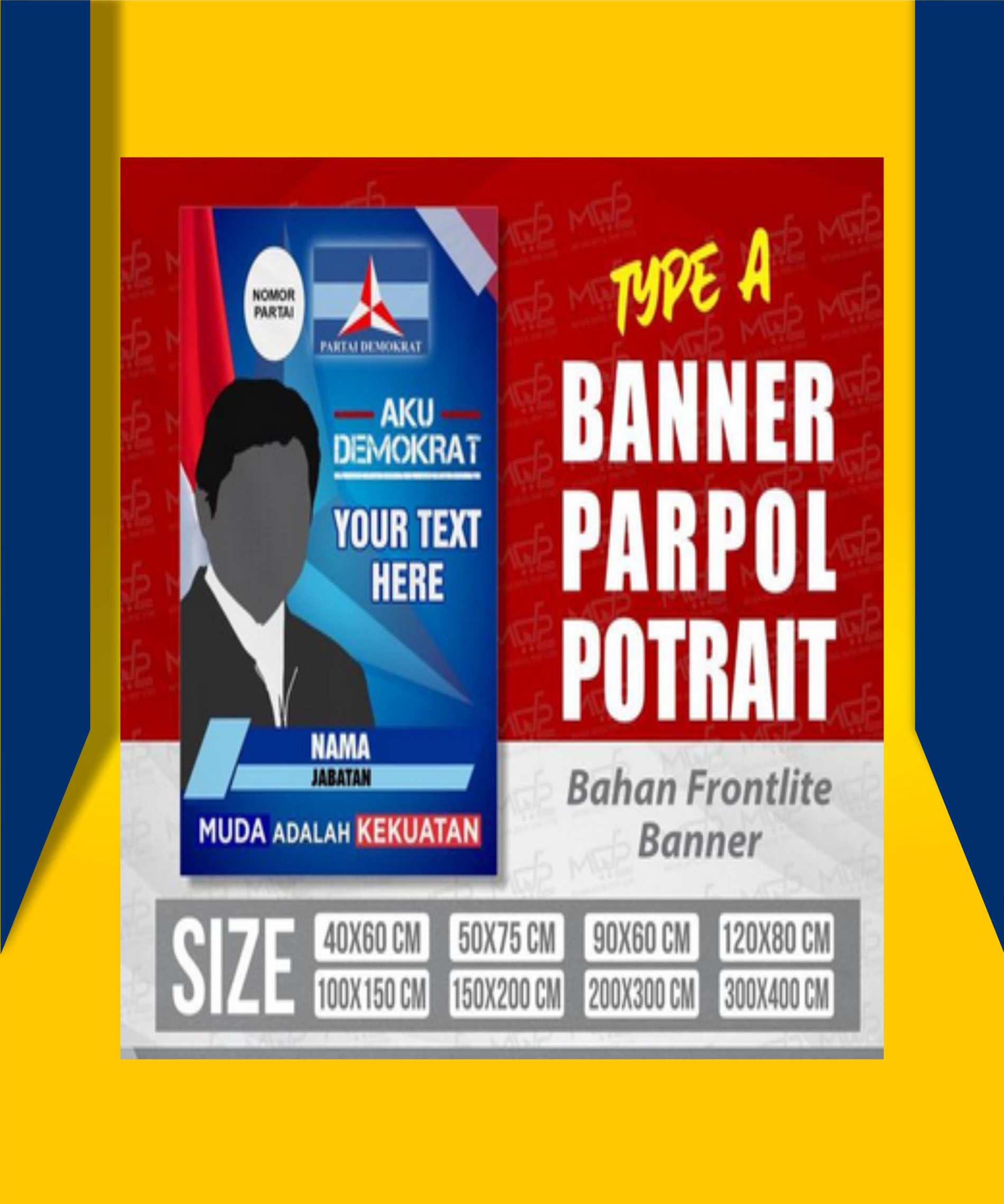 BALIHO /BANNER PARTAI POLITIK PEMILU DEMOKRAT