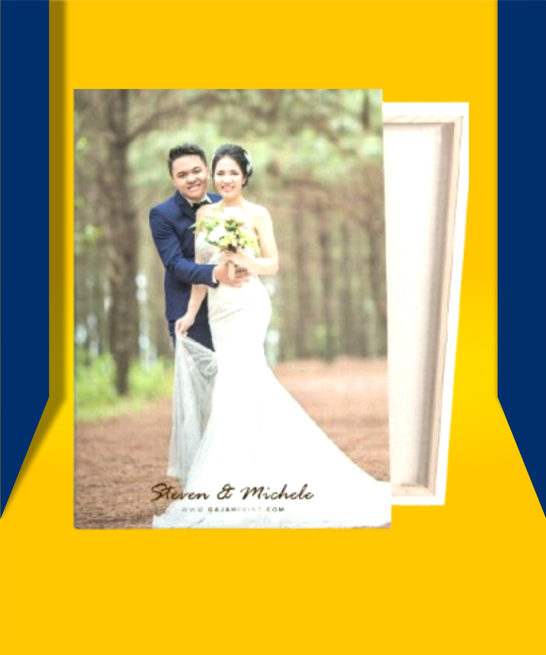 cetak foto canvas wedding di singaraja