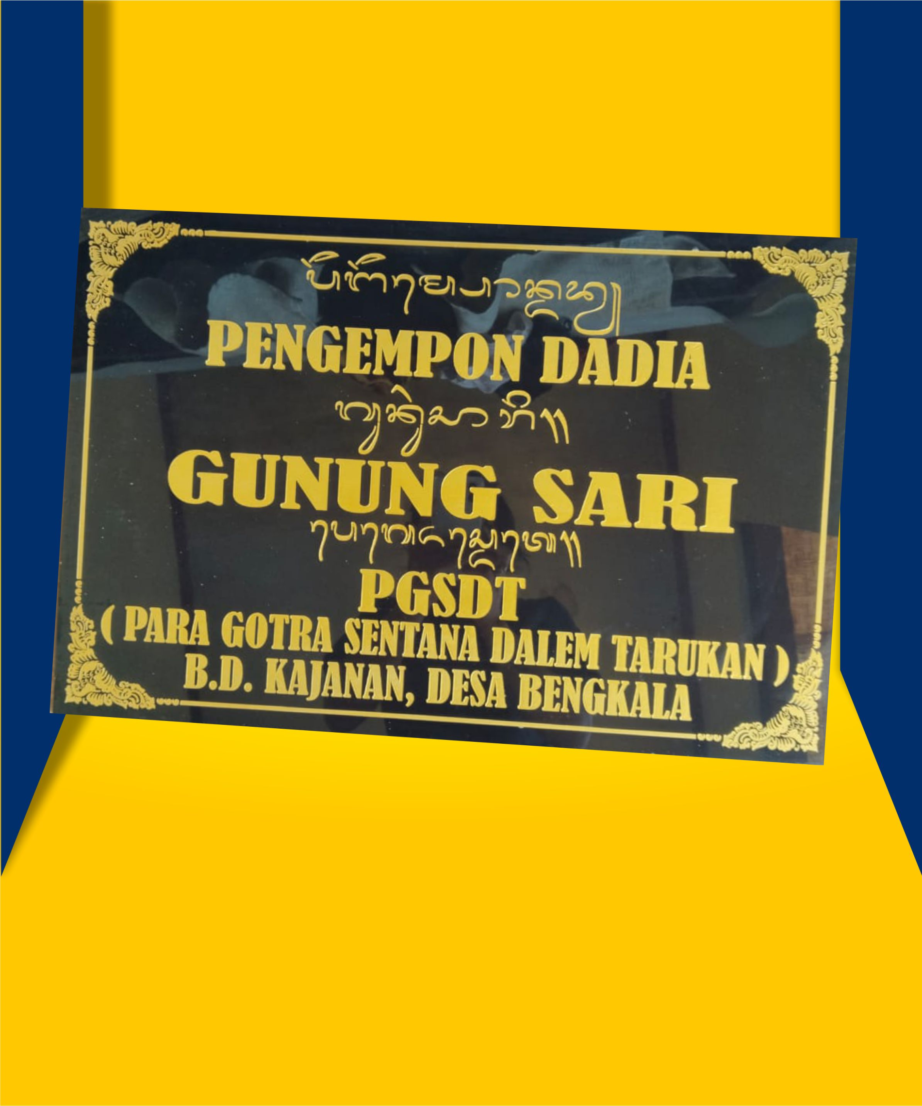 Marmer nama ukir emas bali